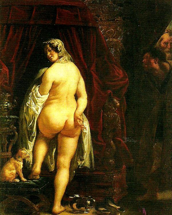 Jacob Jordaens konung kandaules av lydien visar sin gemal for gyges